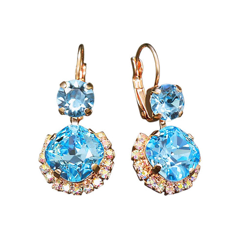 Auskari "Klaris VI (Aquamarine Blue)" ar Swarovski™ kristāliem